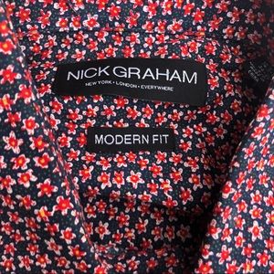 Nick Graham Modern Fit Button Down Floral Made in the USA S/P